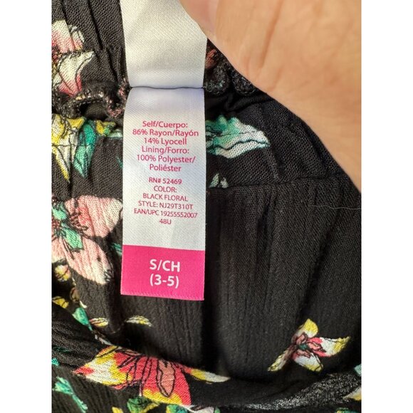 No Boundaries Womens Black Floral Maxi Skirt S (3-5) Lightweight Boho Flowy - Picture 4 of 7